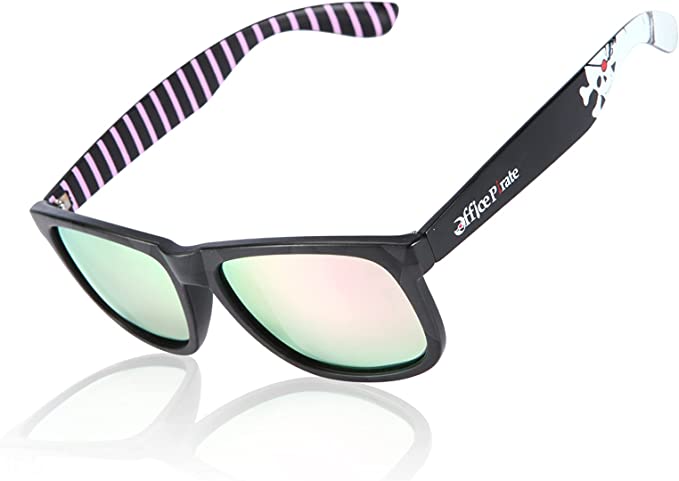 Office Pirate Unisex Polarized Mirrored Sunglasses Help Office Bound Dreamers Escape While Saving the Oceans and the Planet