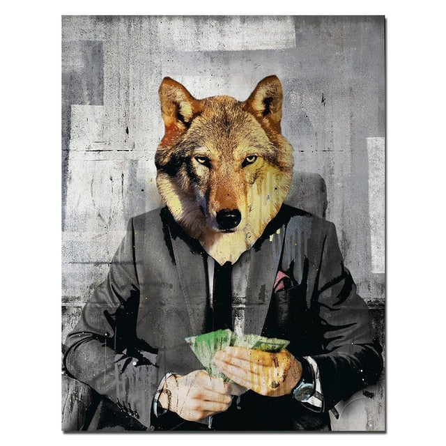Wolf of Wall Street Modern Pop Culture Canvas Wall Art