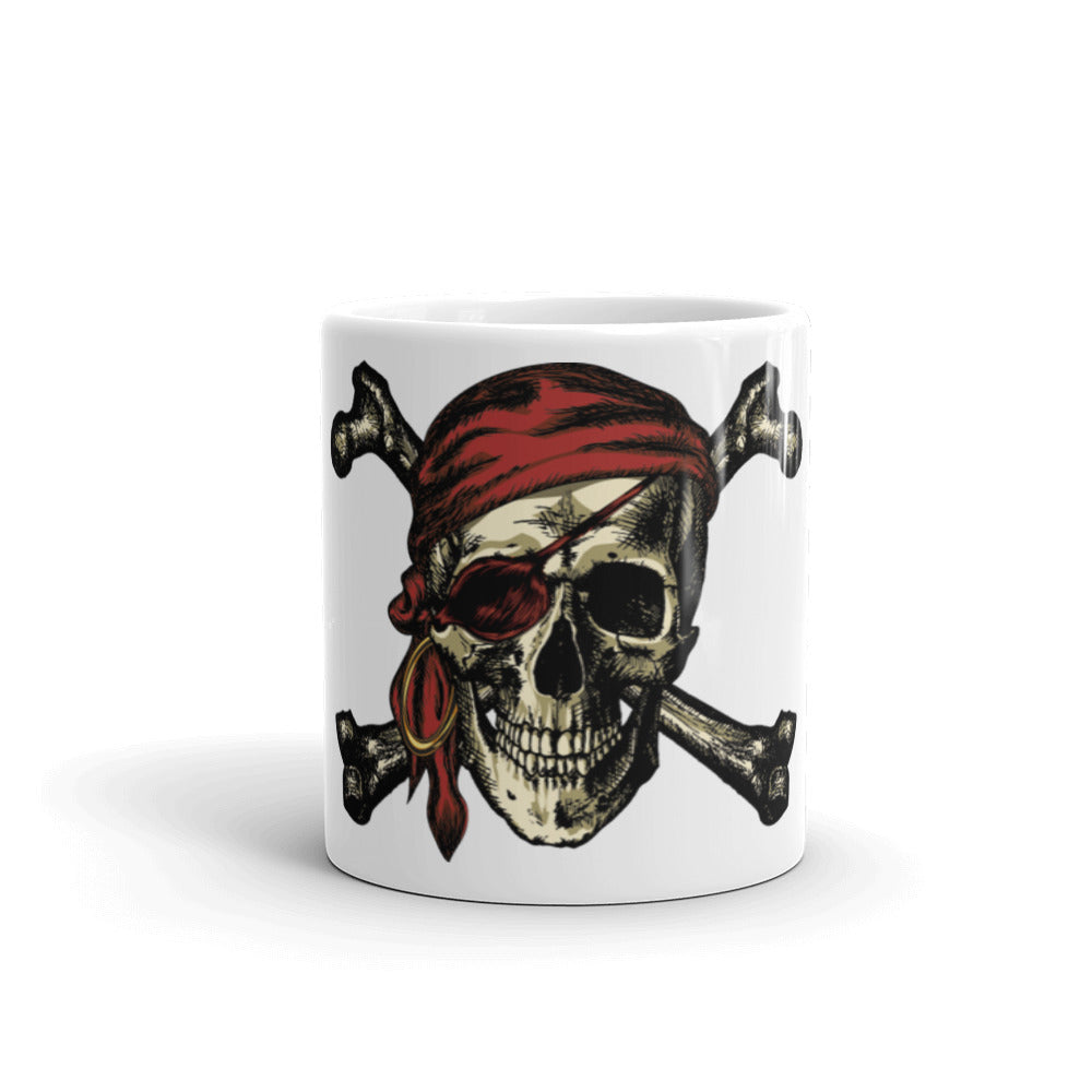 Office Pirate White glossy mug